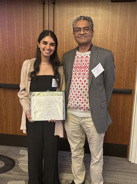 Sharika Hegde (left) and her father R. Jayakrishnan (right)